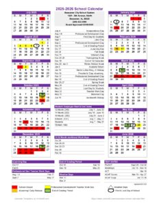 BESSEMER CITY SCHOOLS CALENDAR