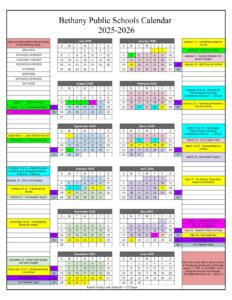 Bethany Public Schools CALENDAR