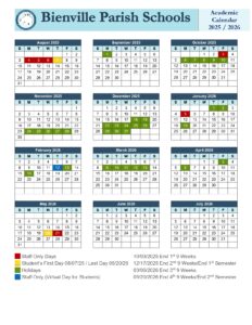 bienville parish school calendar