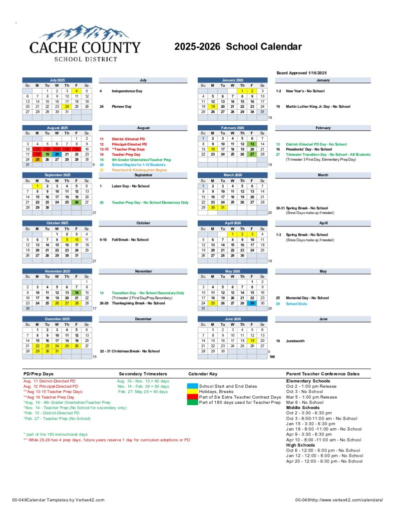 CACHE COUNTY SCHOOL DISTRICT 25-26