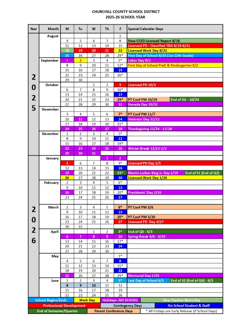 CHURCHILL COUNTY SCHOOL DISTRICT 25-26