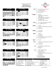 Centennial School District 28J calendar