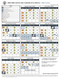 Corvallis School District 25-26, 2 calendar