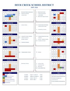 Deer Creek School District calendar