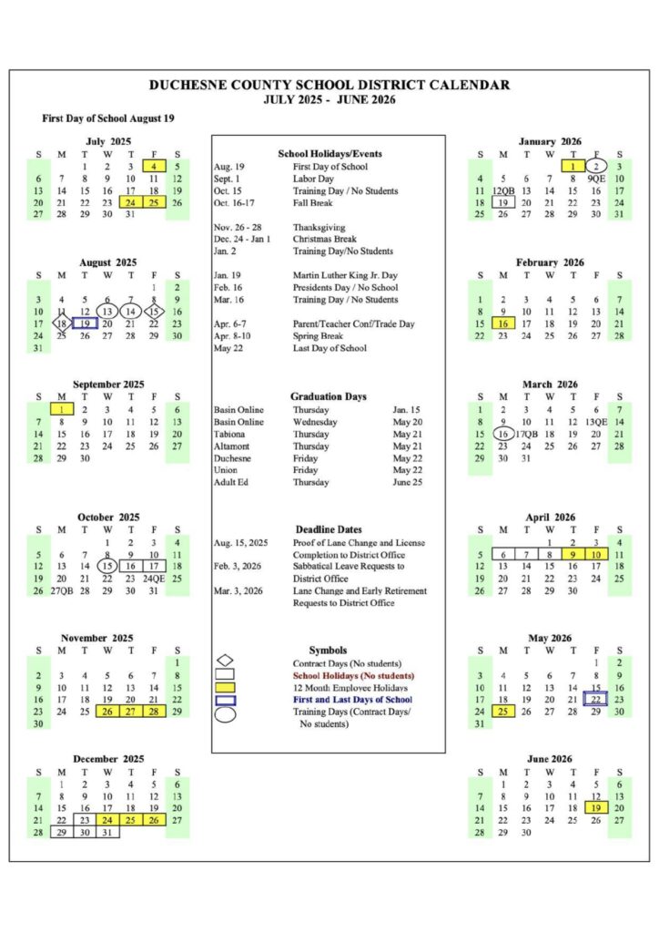 DUCHESNE COUNTY SCHOOL DISTRICT