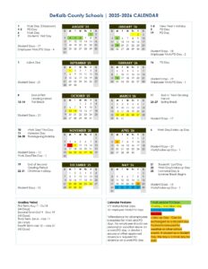 DeKalb County Schools calendar