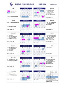 El Reno Public Schools calendar