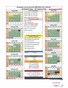 Escambia County Schools 25-26 al calendar