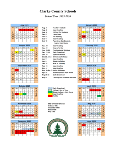 Clarke County School District calendar