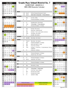 grant pass schools calendar