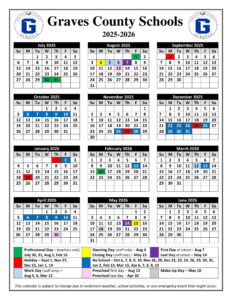 Graves County Schools calendar