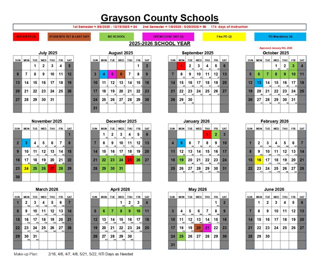 grayson public schools calendar