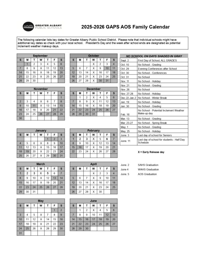 Greater Albany Public Schools 25-26