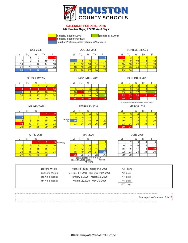 houston schools al calendar