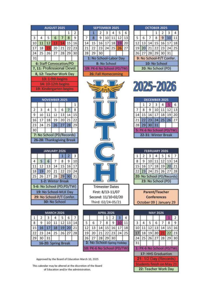 Hutchinson Public Schools Calendar