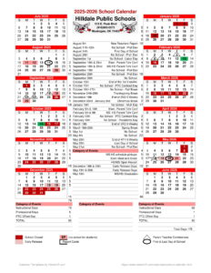 hilldale public schools calendar