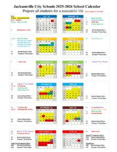 Jacksonville City Schools 25-26 calendar