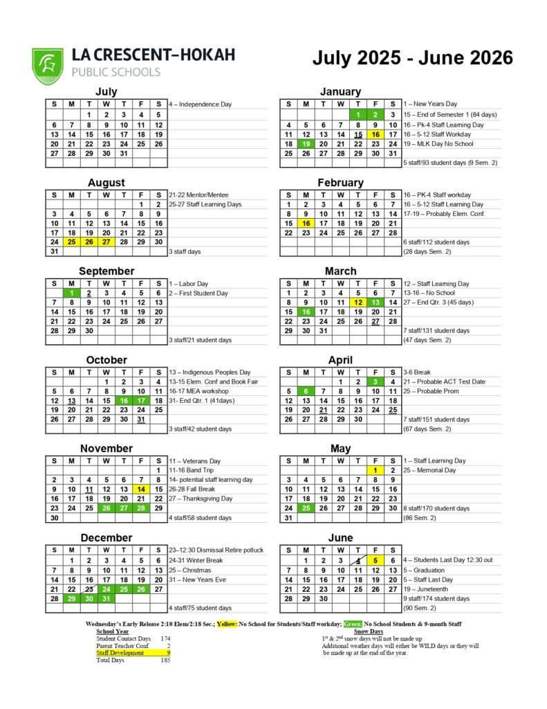 LA CRESCENT-HOKAH PUBLIC SCHOOLS 25-26