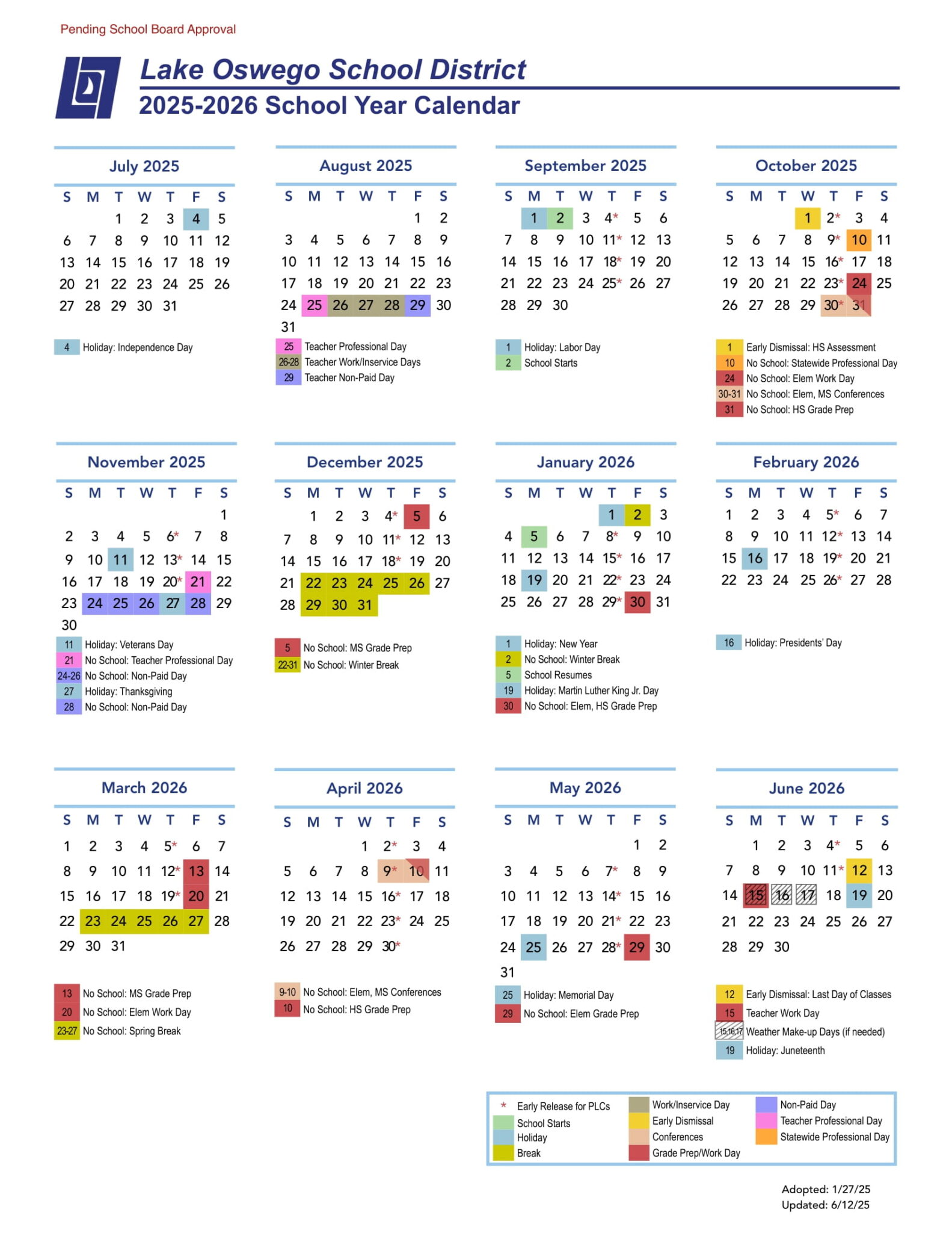 Lake Oswega School OR Calendar 25 26 Revised PDF EduCounty lake-oswega-school-or-calendar-25-26-revised-pdf-educounty