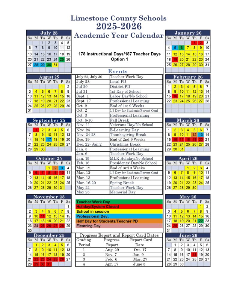 Limestone Coaunty Schools 25-26