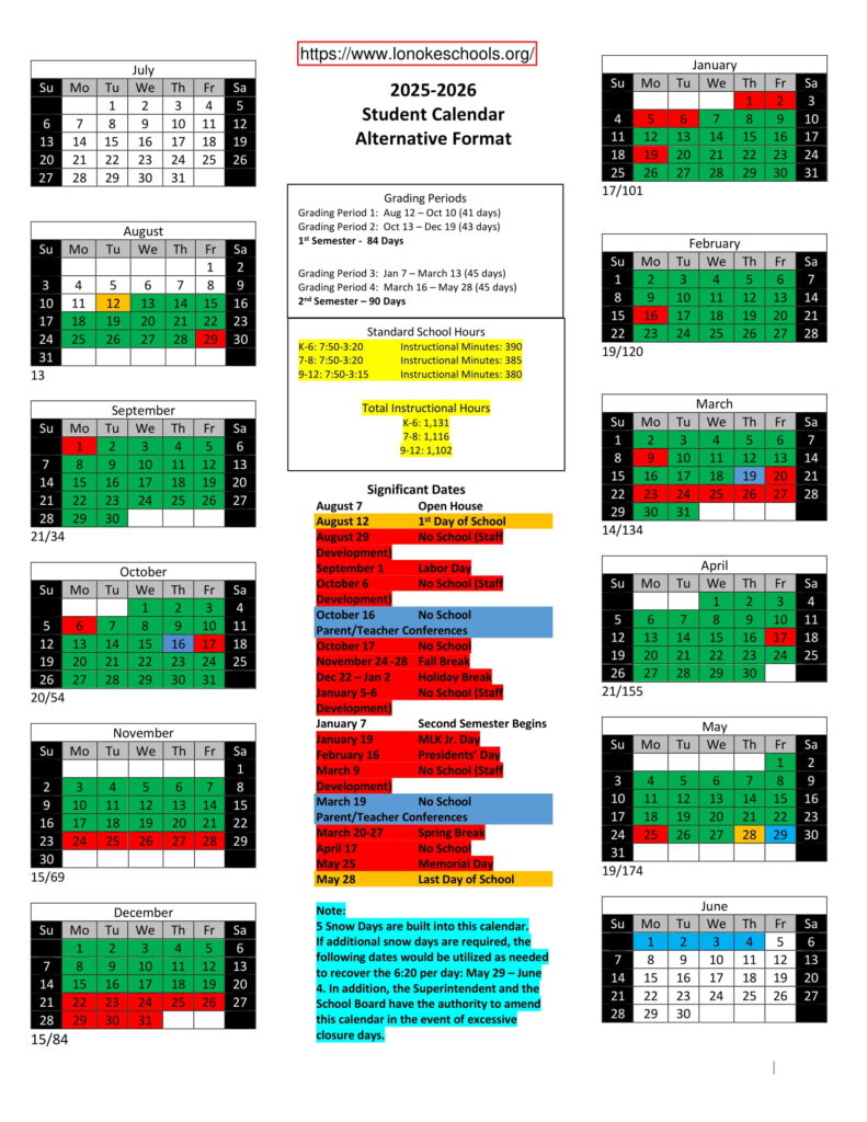Lonoke School District ar calendar