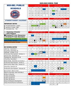 Mid-Del School District calendar
