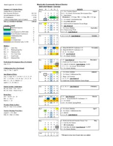 Monticello Community School District calendar