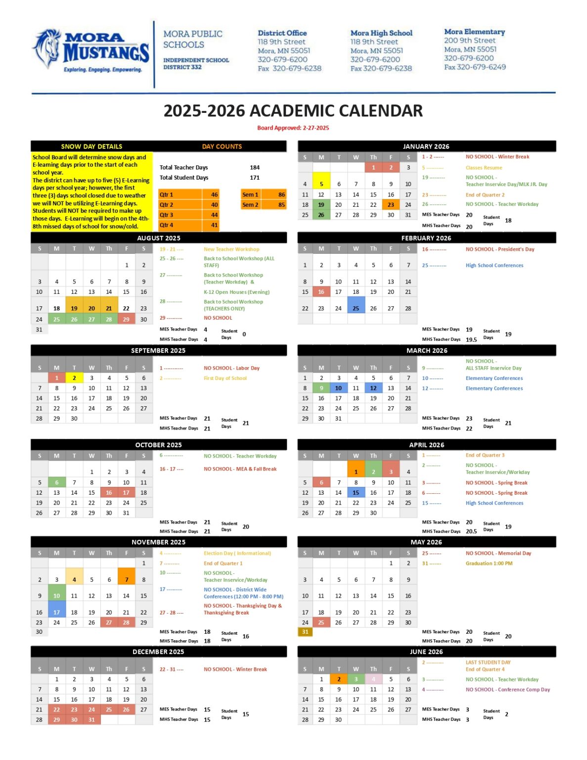 Mora Public Schools Mn Calendar 25 26 Revised PDF EduCounty mora-public-schools-mn-calendar-25-26-revised-pdf-educounty