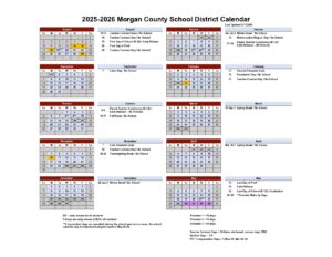 morgan county school calendar