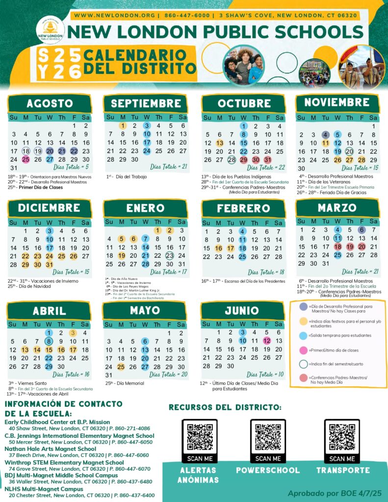 Calendar - New London Public Schools
