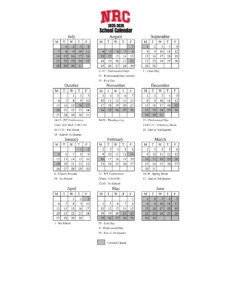 north rock creek NRC school calendar
