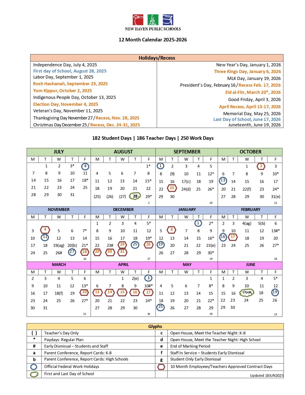 New Haven Public Schools CT Calendar 2526 Revised [pdf] EduCounty
