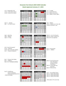 oneonta city schools calendar