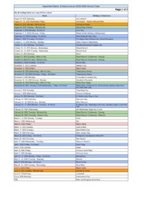 oess calendar
