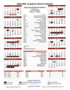 Perry County School District calendar