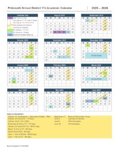 Philomath School District 17J 25-26 CALENDAR