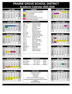 Prairie Grove School District calendar