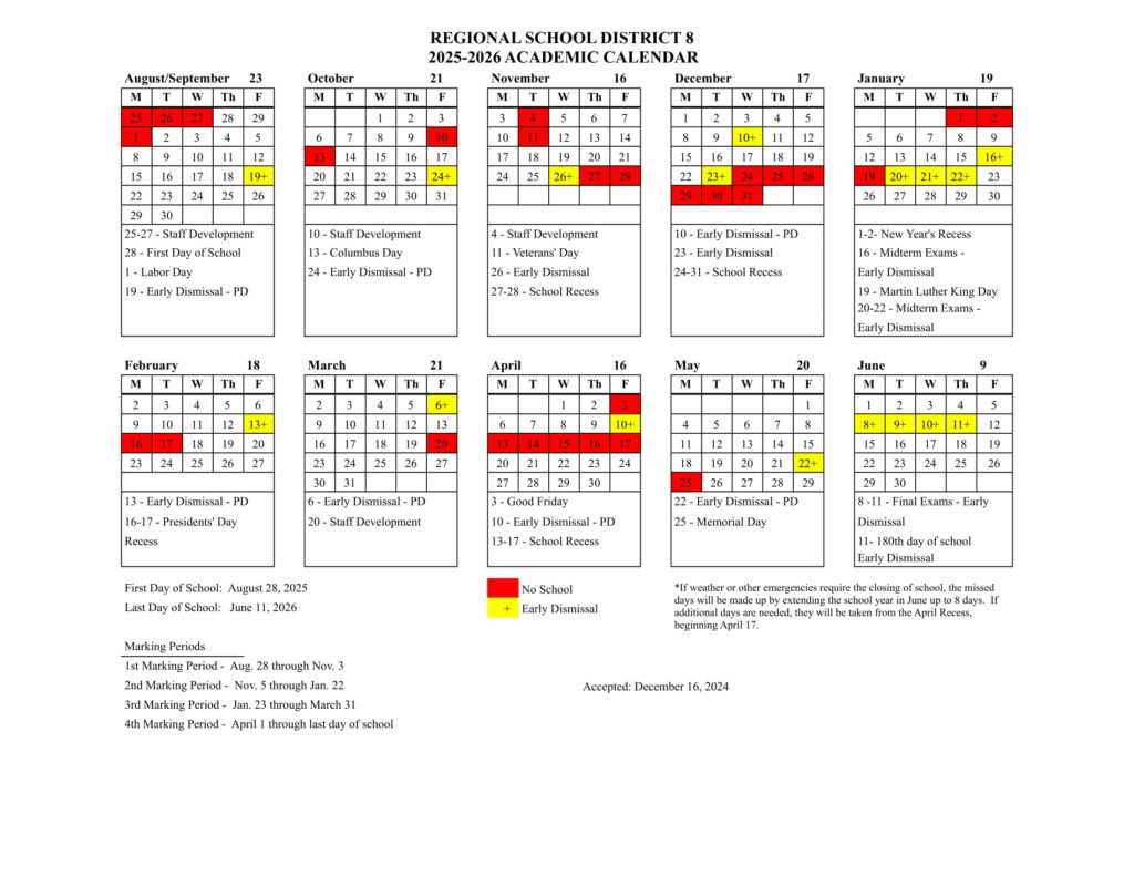 rham calendar