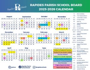 Rapides Parish Schools 25-26 CALENDAR