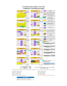 ST HELENS SCHOOL DISTRICT CALENDAR