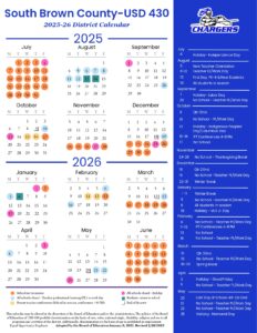 South Brown County calendar