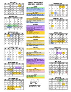 Umatilla School District 25-26, 1 CALENDAR