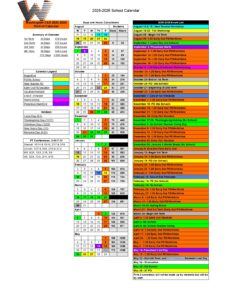 Washington Community Schools calendar