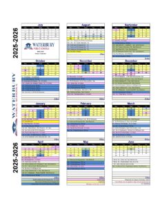 waterbury public schools calendar