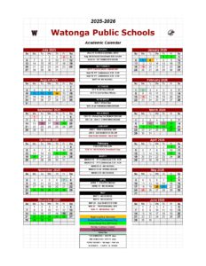 Watonga Public Schools, 25-26 calendar
