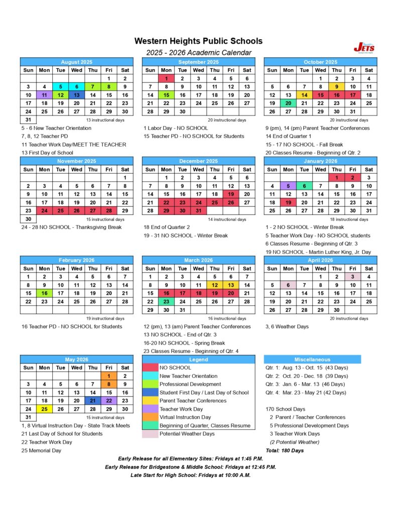 Western Heights School District CALENDAR