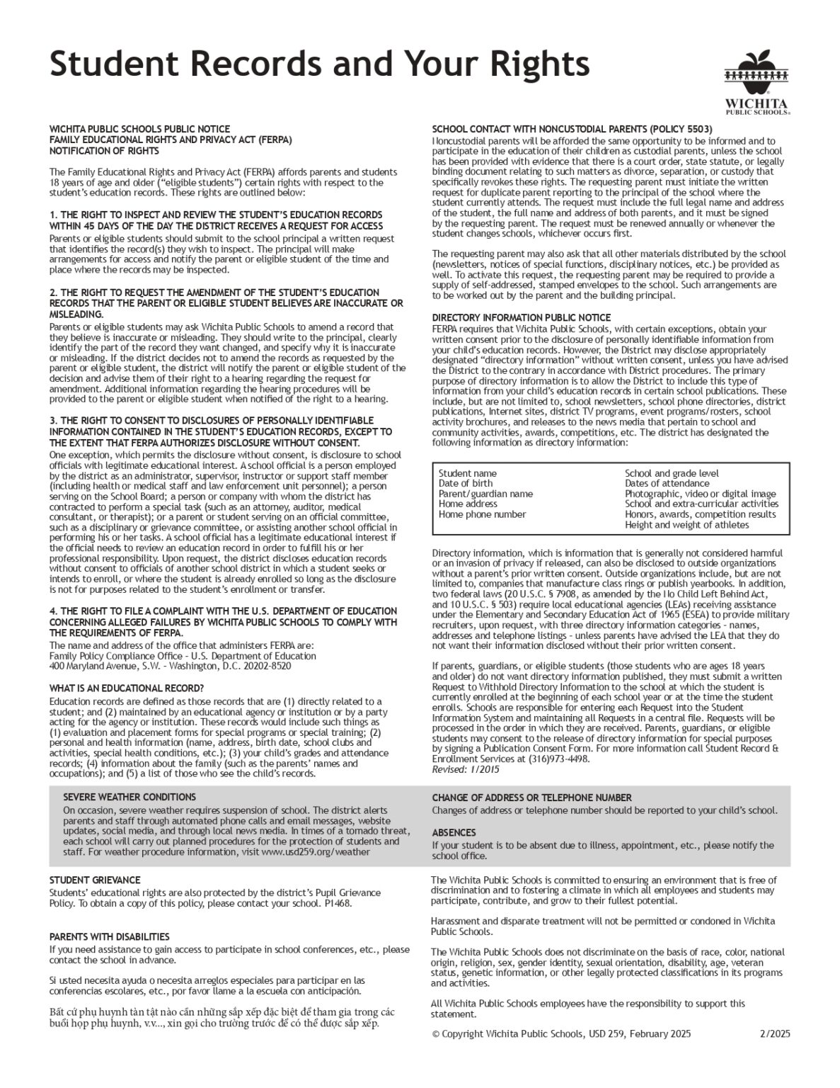 Wichita Public Schools KS Calendar 25 26 Revised pdf EduCounty