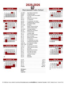 Wynnewood Public School 25-26 calendar