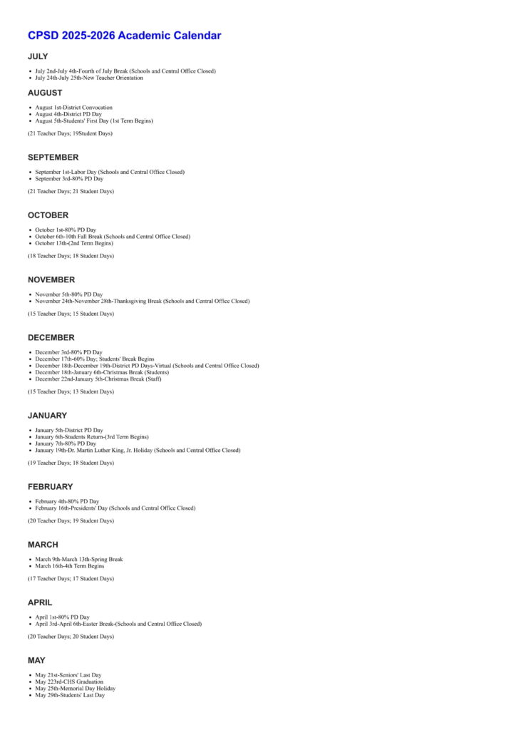 canton public school calenda cpsd-1