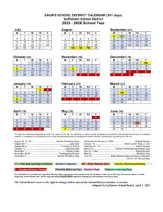 Goffstown School District Calendar-1